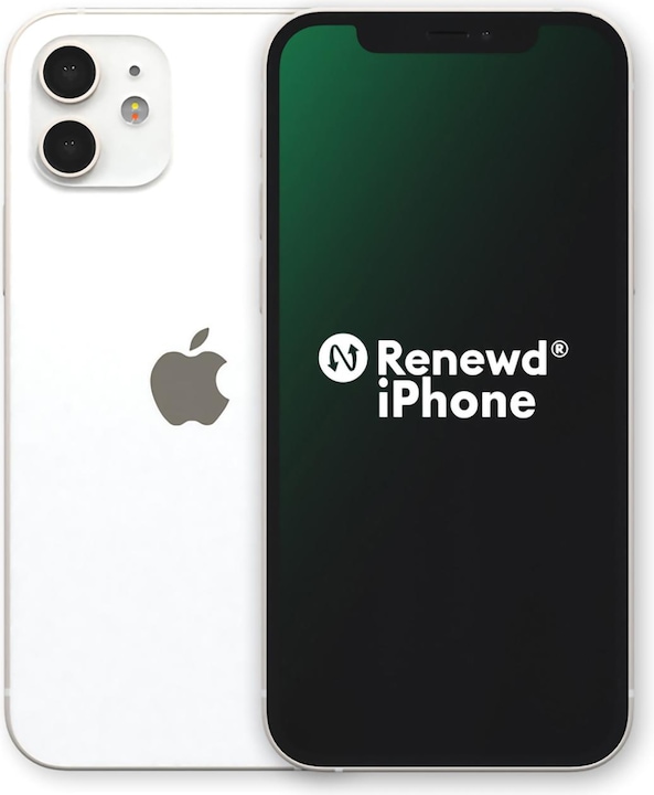 Actual product image Renewd iPhone 12 (64 GB, White, 6.10", 12 Mpx, Dual SIM, A / Like new)