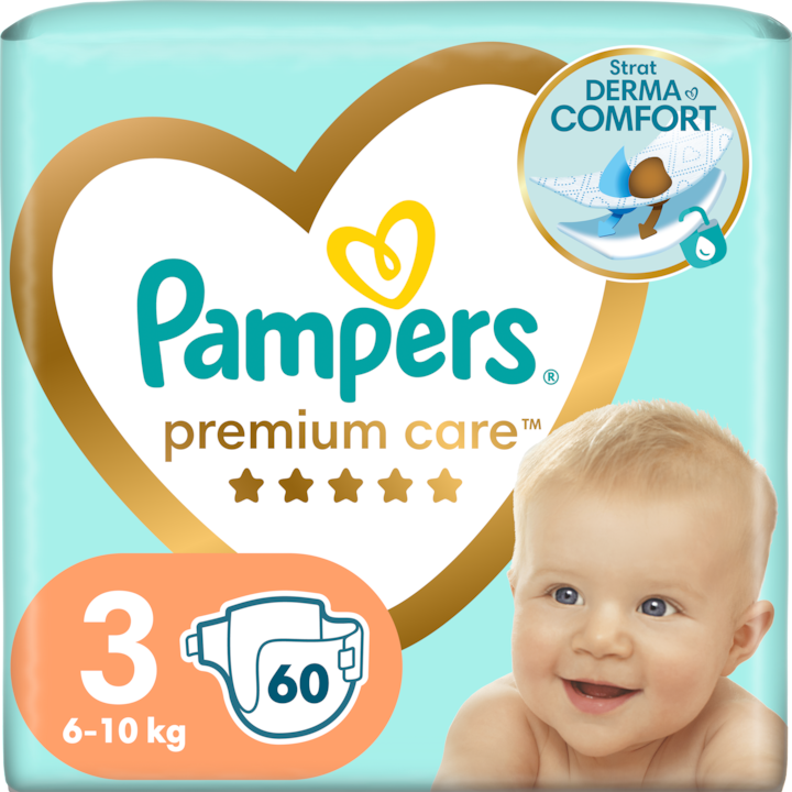 Actual product image Pampers Premium Care (Size 3, Half month box, 60 Piece)