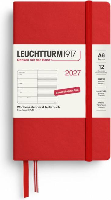 Produktbild Leuchtturm1917 Wochenkalender&NotizbuchPocketA6Cherry2027 (A6, 1 Woche / 1 Seite)