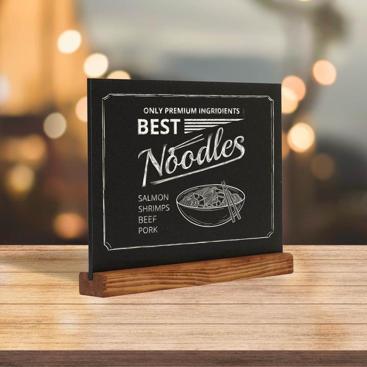 Image du produit Europel Tableau à craies Présentoir de table, DIN A4 paysage, naturel