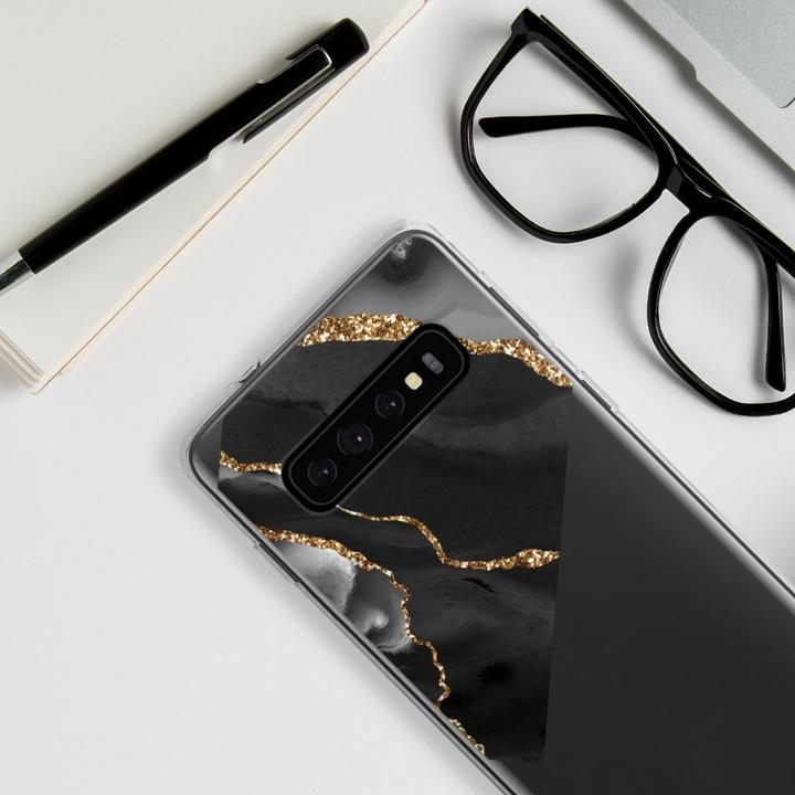 Produktbild DeinDesign Silikon Hülle für Samsung Galaxy S10 Plus Handyhülle Case Smartphone Schutzhülle Glitzer Look (Samsung Galaxy S10+)
