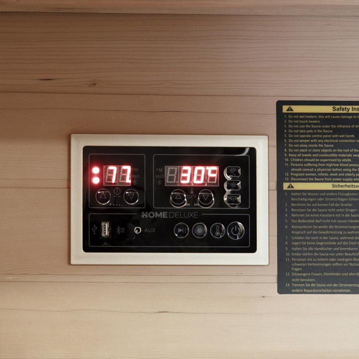 Produktbild Home Deluxe Infrarotkabine YANING M - 195x120cm für 2 Personen - Infarotkabine mit 2050 Watt