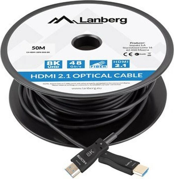 Immagine prodotto Lanberg HDMI v2.1 8K Medio/Maxi Cavo 50m Ottico AOC (50 m)