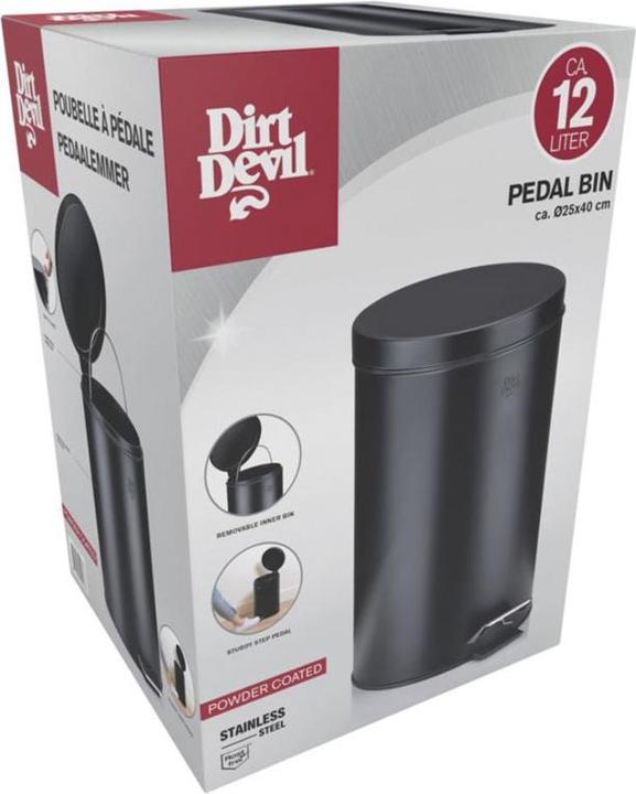 Produktbild Dirt Devil Pedal bin 12L 2pc powder coate (12 l)