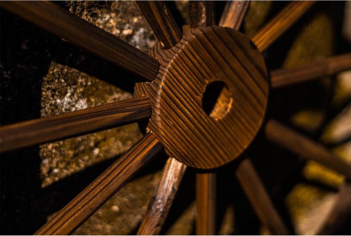 Produktbild HTI-Living Holzrad 2er Set Rustikal