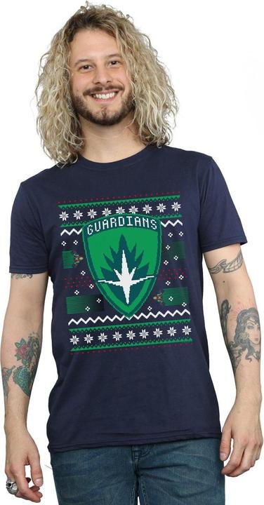 Actual product image Mens Guardians Of The Galaxy Fair Isle T-Shirt (XL)