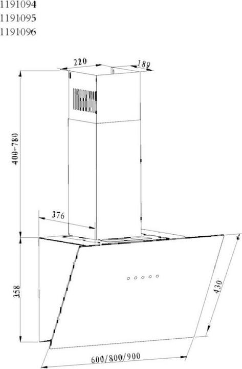 Productafbeelding Amica Schoorsteenmuts (Eilandkap)