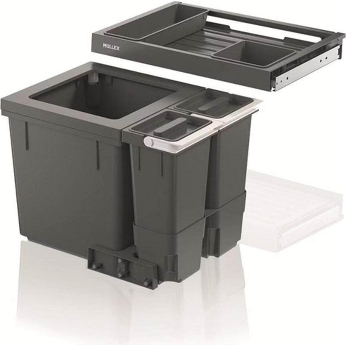 Müllex Kehrichtsystem X55 Premium, Abfalleimer, Grau