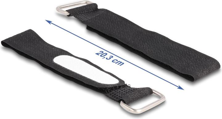 Produktbild Delock Klettkabelbinder Schwarz 203 mm x 20 mm 5 Stück (Klettkabelbinder, 203 mm, 5 Stk.)