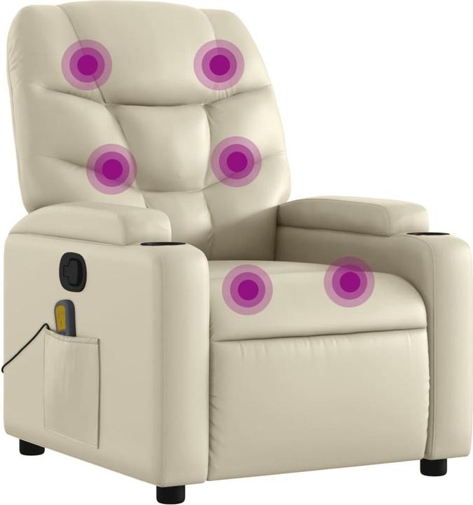 Immagine prodotto VidaXL Sedia da massaggio in similpelle crema, colore: crema, materiale