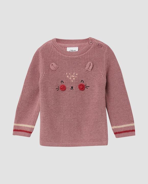 Produktbild s.Oliver Strickpullover Strickpullover aus Baumwollmix mit Artwork (62)