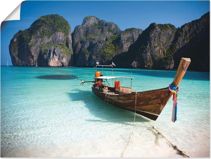 Actual product image Artland Poster Maya Bay, Koh Phi Phi Leh, Thailand T5VI 60x45 cm (40 x 30 cm)