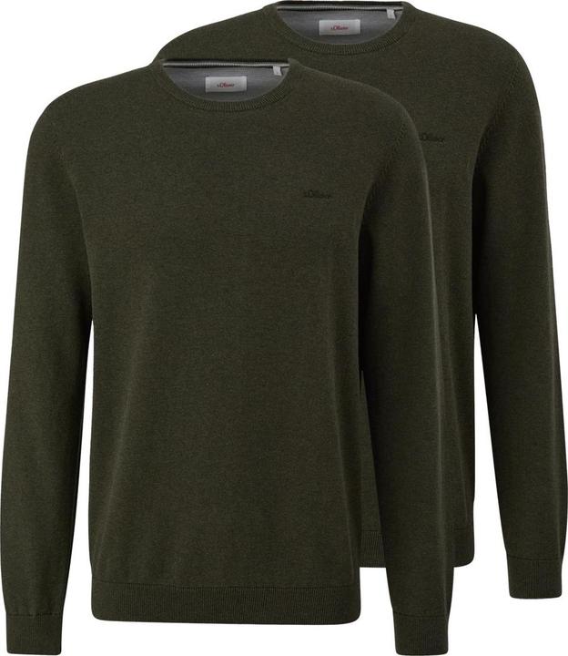 Produktbild s.Oliver Fashion - Basic - Pullover - 2er Pack (XL Dunkelgrün) (XL)