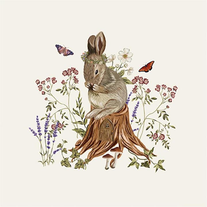 Actual product image Tall Boy Prints Woodland Rabbit Print (30 x 30 cm)