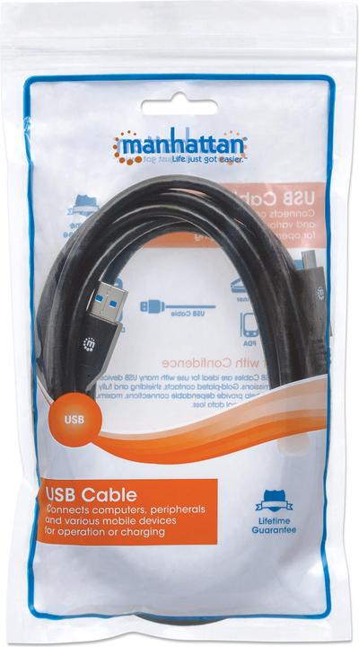 Produktbild Manhattan USB A – USB C (3 m, USB 3.2 Gen 1, 15 W)
