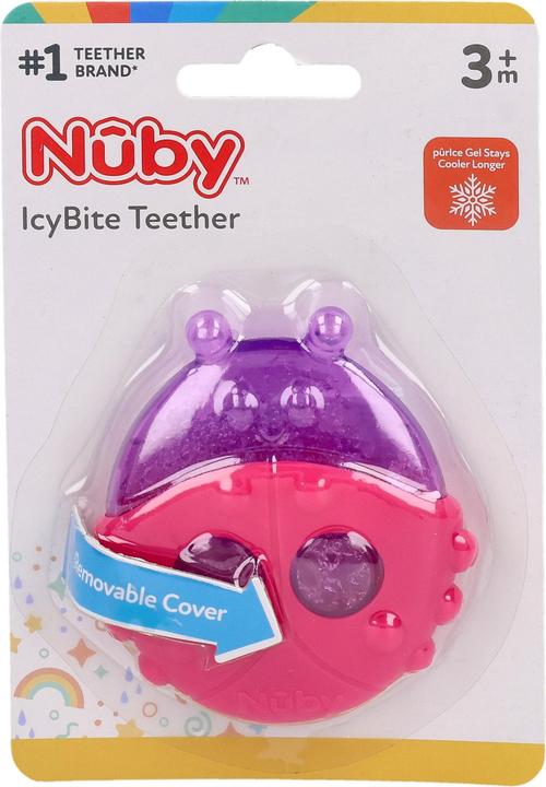 Actual product image Nuby Cooling bite ring animals with cover (3 Months)