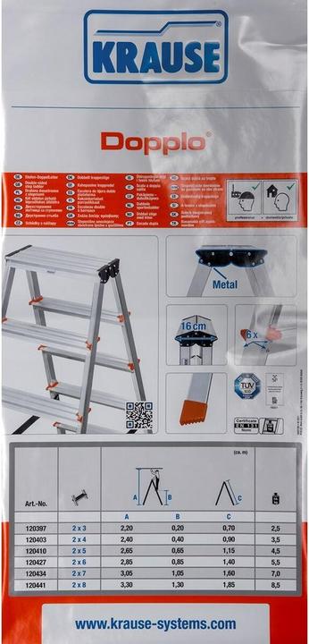 Produktbild Krause Leiter doppelseitig Dopplo 120403 (Gerüst)