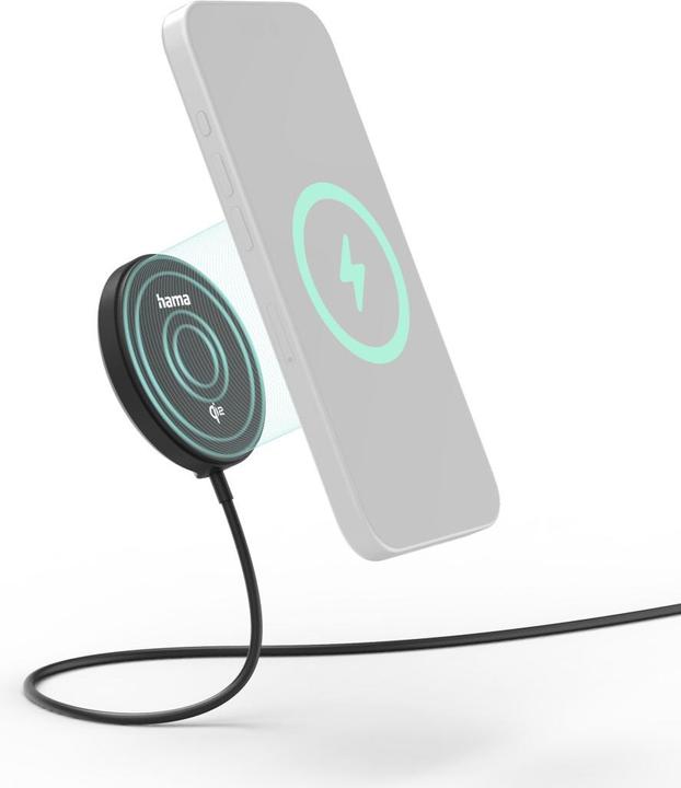 Actual product image Hama Induction charger 2500 mA Qi2 00201725 Outputs Induction charging standard (15 W)