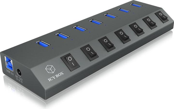 Icy Box IB-Hub1701-U3 (USB-A, 7 Ports)