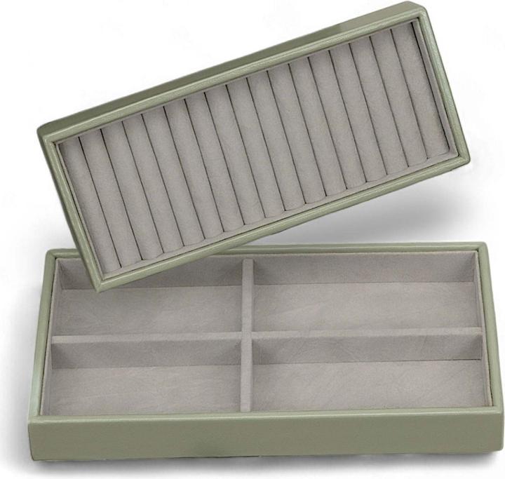 Actual product image Windrose 803350.14 - Charm box with 2 removable inserts Merino Moda sage
