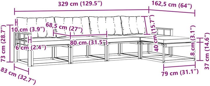 Produktbild vidaXL Outdoor-Sofa