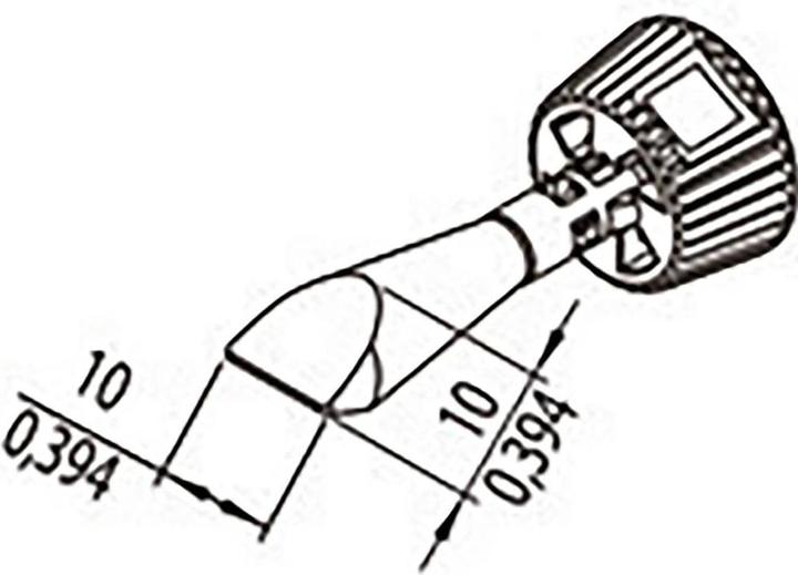 Actual product image 0142CDLF100/SB Soldering tip Tip size 10 mm Contents 1 pc. (Soldering bit)