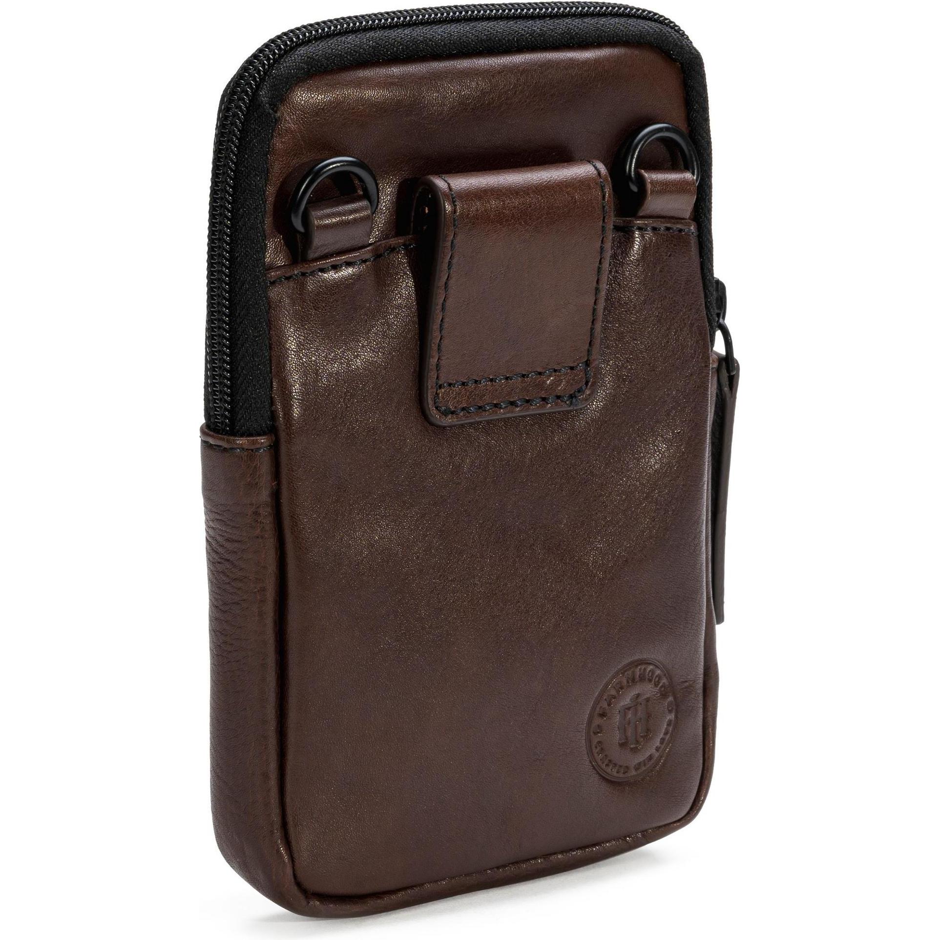 Thumbnail - Farmhood, Handtasche, Memphis Handytasche Leder 12 cm, Braun