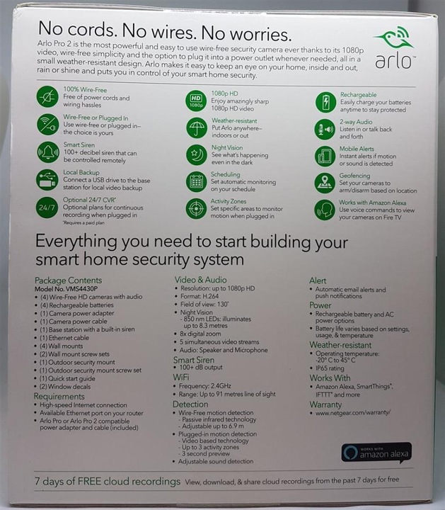 Actual product image Arlo Pro 2 VMS4430P set of 4 (1920 x 1080 Pixels)