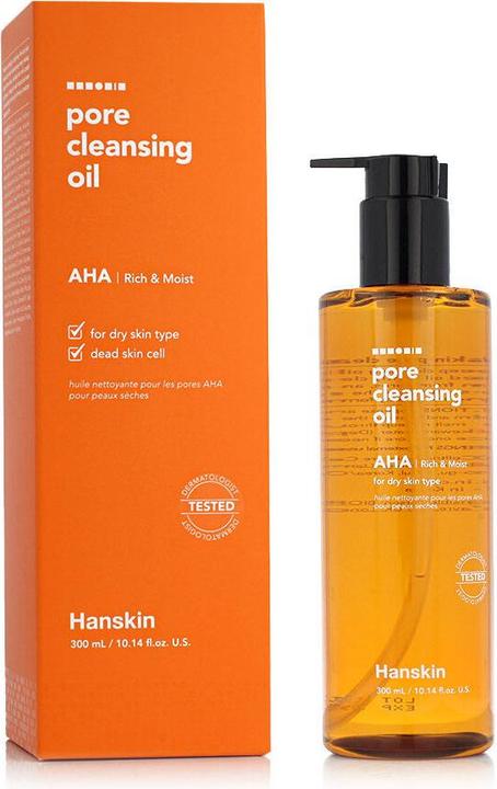 Actual product image Hanskin HANSKIN Olejek oczyszczający pory z kwasami AHA 300ml (Cleansing oil, 300 ml)