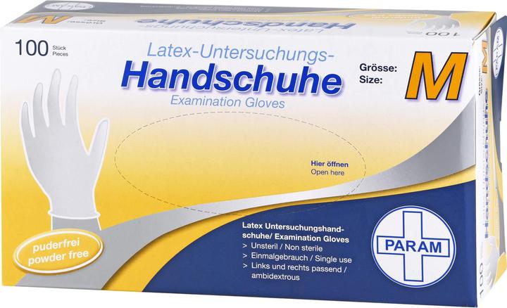 Productafbeelding Ampri Wegwerphandschoenen Basic Plus maat M lichtbeige latex EN 455 PPE categorie I (M)