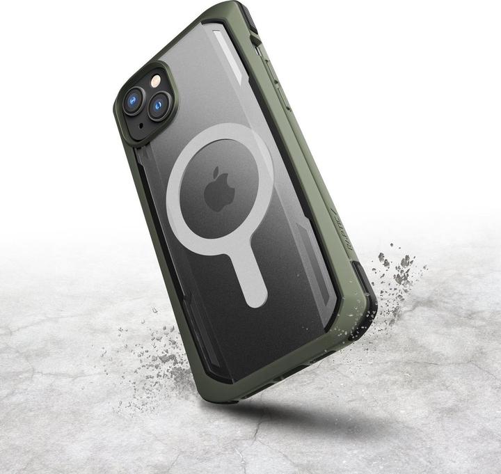 Immagine prodotto X-Doria Custodia Raptic Secure per iPhone 14 Pro con manicotto MagSafe verde blindato (Apple iPhone 14 Pro)