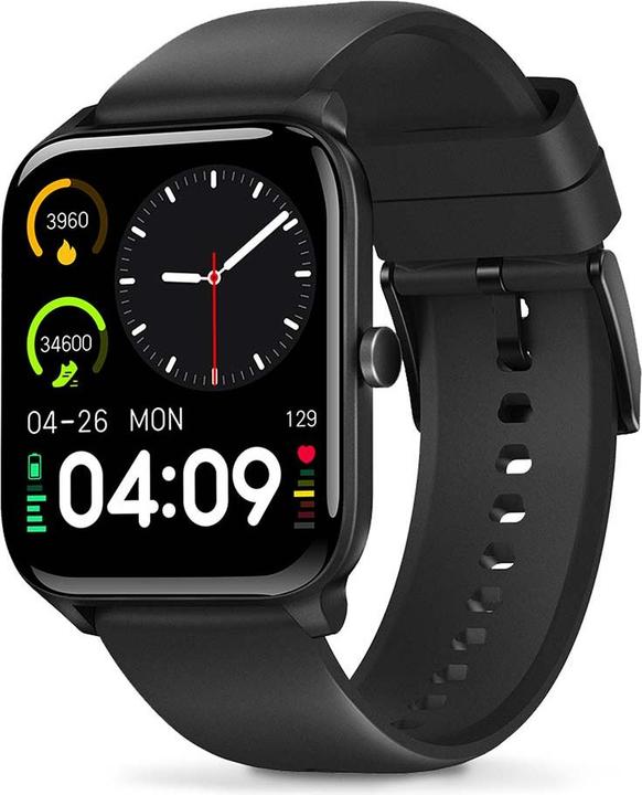 Actual product image Nedis SmartLife watch | LCD | IP68 | Maximum operating time: 14400 min | Android™ / IOS | Black (41 mm)