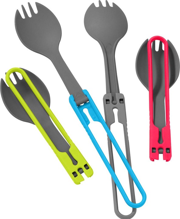 Actual product image Msr Folding Spork Kit, 4pc Red, Gray, Blue, Green
