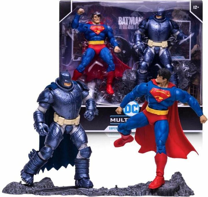 Actual product image McFarlane DC Multiverse AF DKR Superman vs. Armored Batman 18 cm