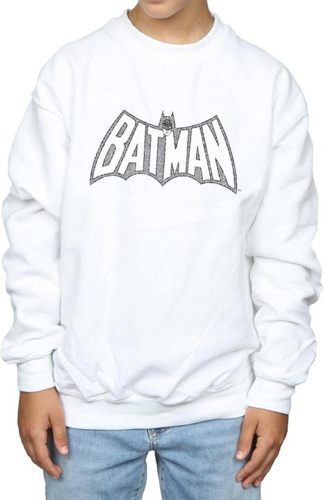 Actual product image Boys Batman Retro Crackle Logo Sweatshirt (128)