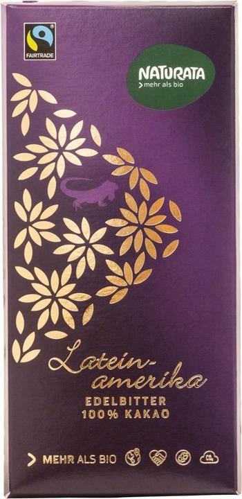 Produktbild Naturata Schokolade Edelbitter Lateinamerika 100 % (80 g)