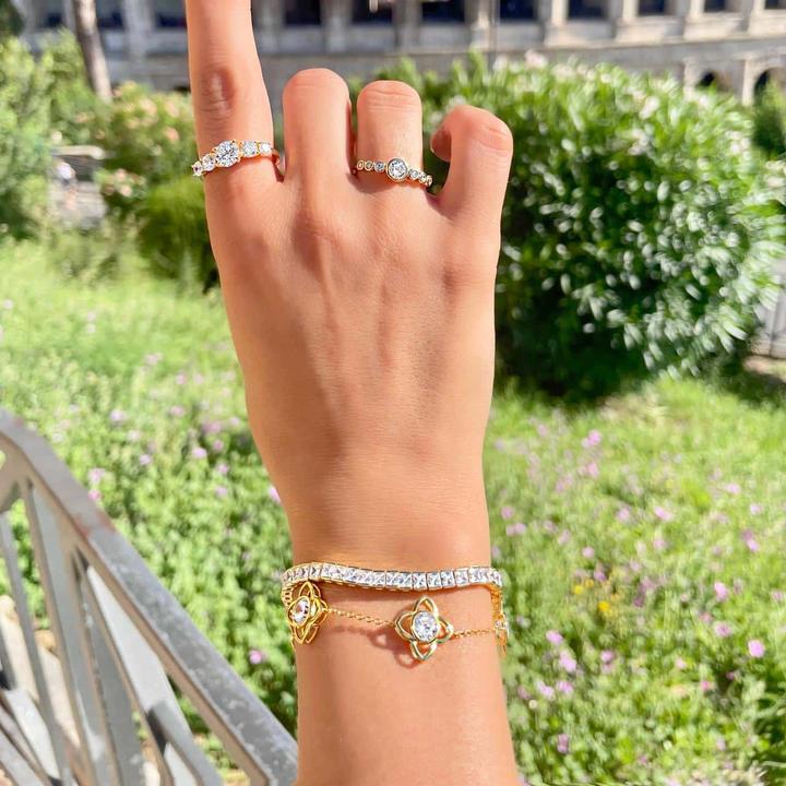 Produktbild Candy Armband Gemma, 925 Sterling Silber, vergoldet (20 cm, 925 Sterling Silber, 18k vergoldet, 925er Sterlingsilber)
