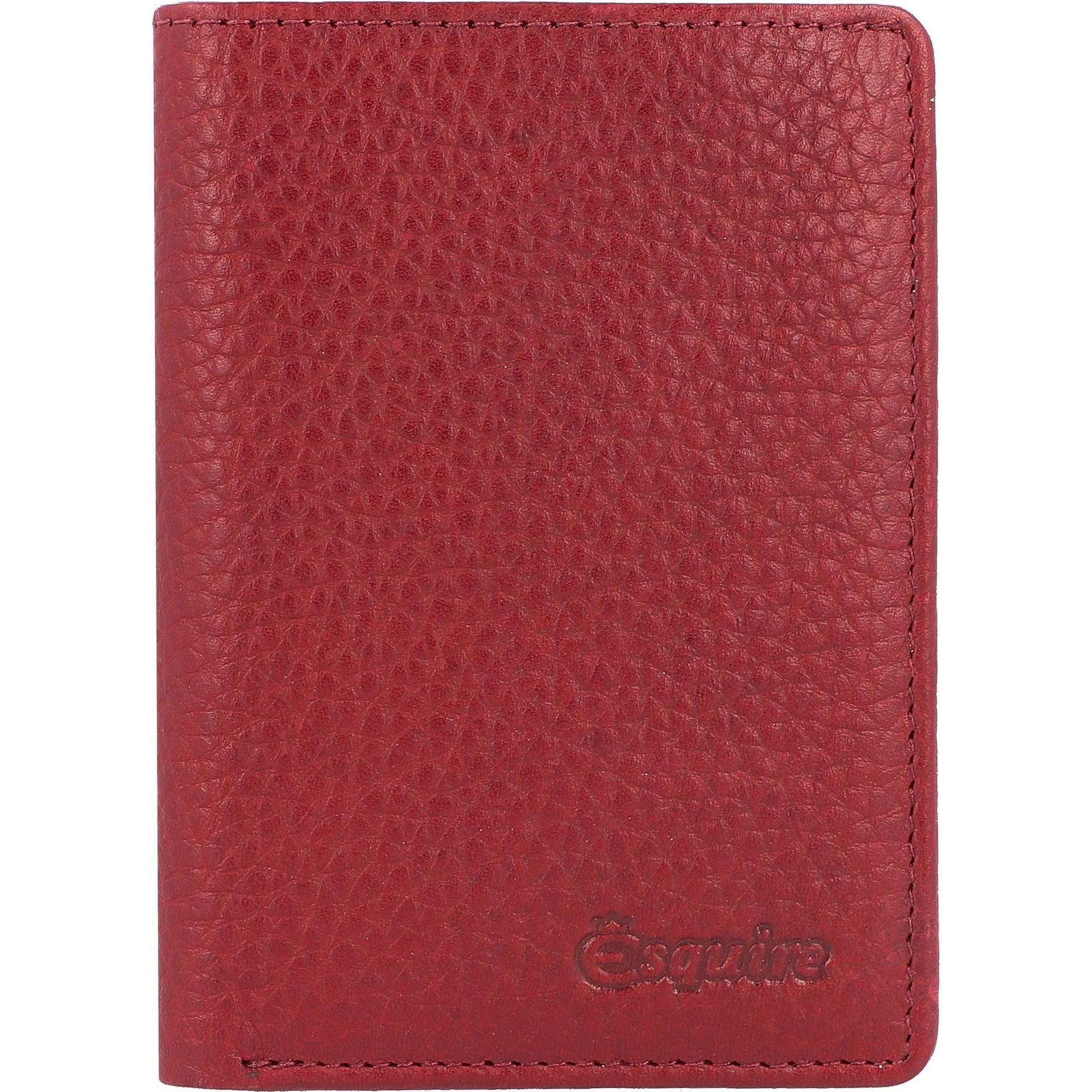 Esquire, Damen, Portemonnaie, Oslo Kreditkartenetui RFID Leder 8 cm, Rot
