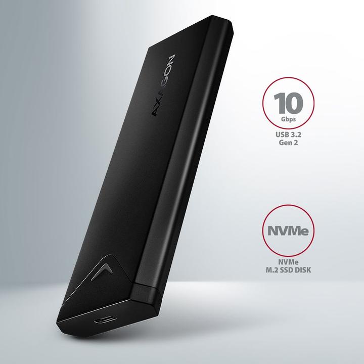 Actual product image Axagon Boitier external USB 3.2 EEM2-UB2 - NVMe M.2 Type 2280 (Noir) (M.2 2280)