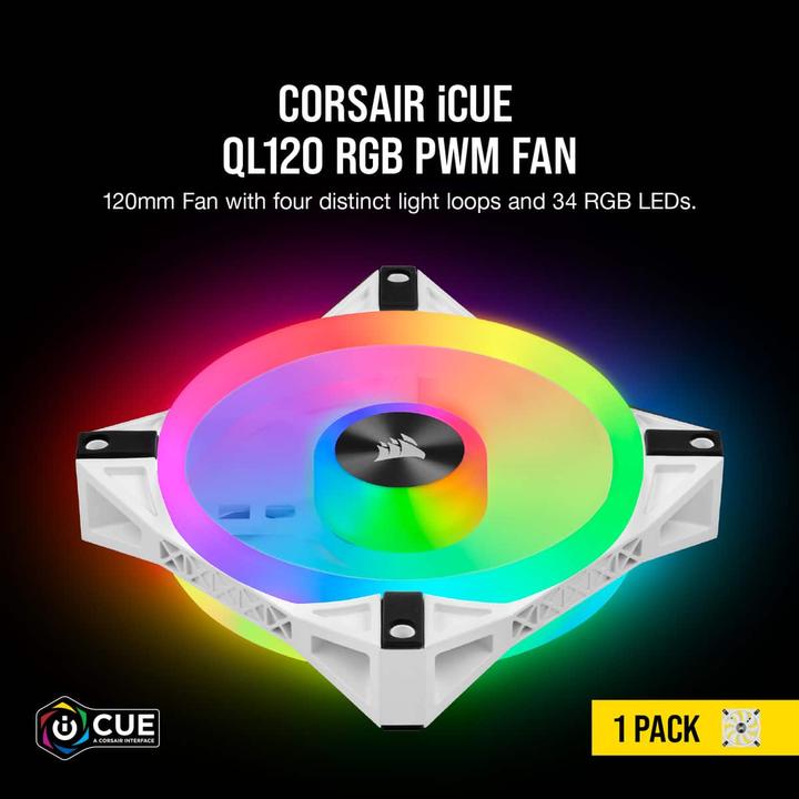 Actual product image Corsair iCUE QL120 RGB (120 mm, 1 x)