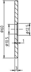 Image du produit OK-Line Supports de main courante mod+AMMAqA-le 02 avec rosace plate (Acier inoxydable)