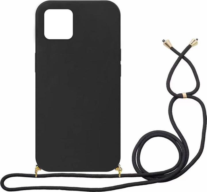 Produktbild mobileup Eco Case with Lanyard for iPhone 12 mini - Black (Apple iPhone 12 mini)