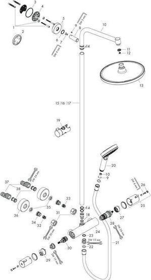 Produktbild hansgrohe Crometta S Duschsystem Chrom