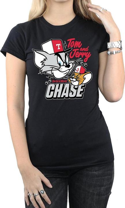 Actual product image Tom & Jerry Womens/Ladies Cat & Mouse Chase Cotton T-Shirt (L)