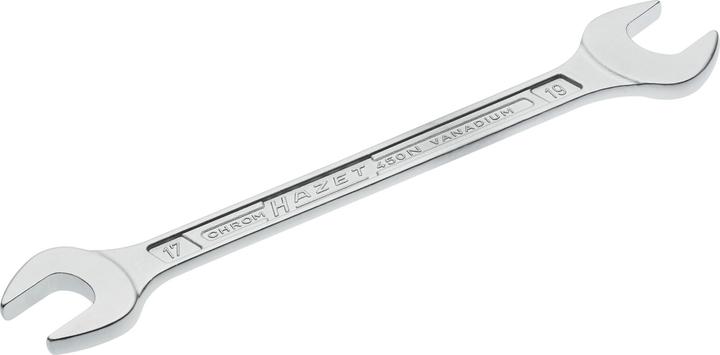 Actual product image HAZET Double open-end wrench 450N-17X19 ∙ Outside hexagon profile ∙ 17 x 19 mm (17 mm, 19 mm)