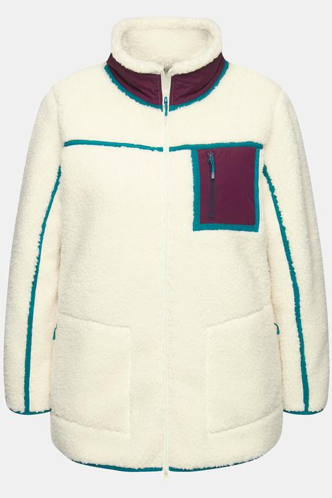 Actual product image Ulla Popken Teddy Fleece Patch Detail Jacket (60)