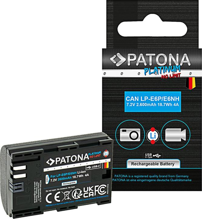 Produktbild Patona LP-E6P Set Ladegerät + 2 Akkus (Akku, Ladegerät)