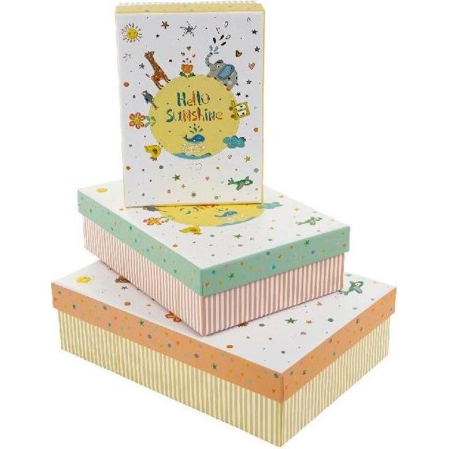 Goldbuch, Geschenkverpackung, Geschenkkarton Set Hello Sunshine (Geschenkbox, 3 x)
