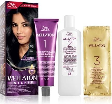 Wella Wellaton Intensive permanente Haarfarbe mit Arganöl 2/0 Schwarz - 1 Stück