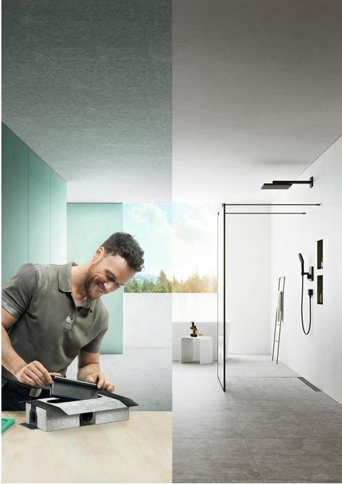 Actual product image hansgrohe Basic body uBox universal for shower channels Drain body, standard (425 mm)